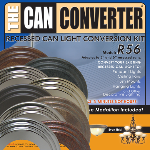 Recessed Can Conversion Kit For 5 6 Inch Canister Light Model R56 - How To Convert Recessed Light Ceiling Fan