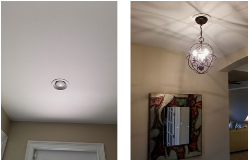 how to change light fixture to can light