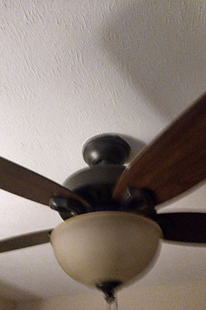 Replaced can light with ceiling fan.