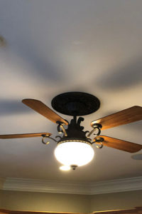 The Can Converter provides a stable system for our newly installed ceiling fan.