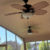 So we put in four ceiling fans.