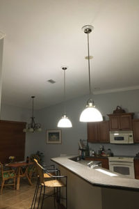 The effect of the new soft pendant lighting was dramatic