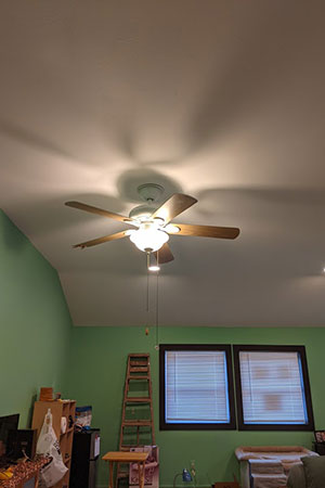 Replace Lighting Before After, Replace Recessed Lighting With Ceiling Fan