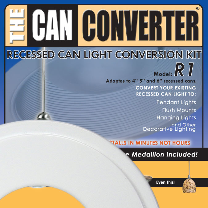 Can Light Conversion Kit Model R1, Recessed Lighting 4 Vs 5 6 Inch