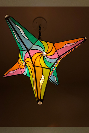 Amazing stained glass pendant light
