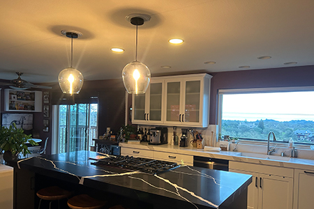 We replaced recessed lights in the kitchen.