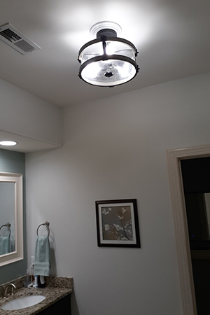 Replaced the can light with a modern fixture