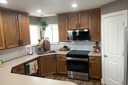 Recessed light before using The Can Converter, model R56-RMF-WHT recessed light kit http://Recessed%20light%20over%20sink