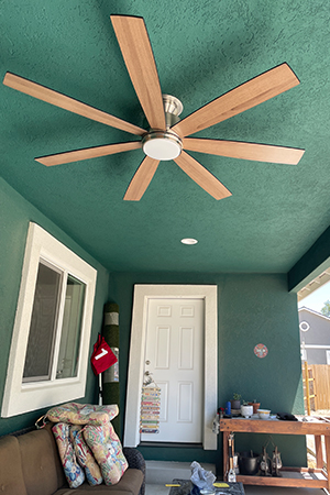 Recessed light after using The Can Converter, model R56-RMF-BBR recessed light kit http://Outdoor%20fan%20and%20it’s%20fantastic!