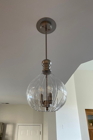 Recessed light after using The Can Converter, model R56-RMF-STN recessed light kit http://pendant%20light%20over%20the%20kitchen%20island