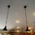Pendant lights over kitchen peninsula