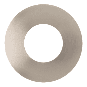 The Can Converter Ceiling Medallion for Recessed Can Light – Home Improvement Decorative Steel Flat Goof Ring & Cover Plate for 5" & 6" Cans, Small Ceiling Medallion for Chandeliers, Brushed Nickel