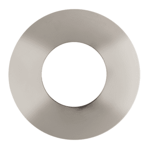 The Can Converter Ceiling Medallion for Recessed Can Light – Home Improvement Decorative Steel Flat Goof Ring & Cover Plate for 5" & 6" Cans, Small Ceiling Medallion for Chandeliers, Polished Chrome