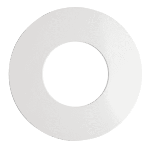 The Can Converter Ceiling Medallion for Recessed Can Light – Home Improvement Decorative Steel Flat Goof Ring & Cover Plate for 5" & 6" Cans, Small Ceiling Medallion for Chandeliers & Pendants, White