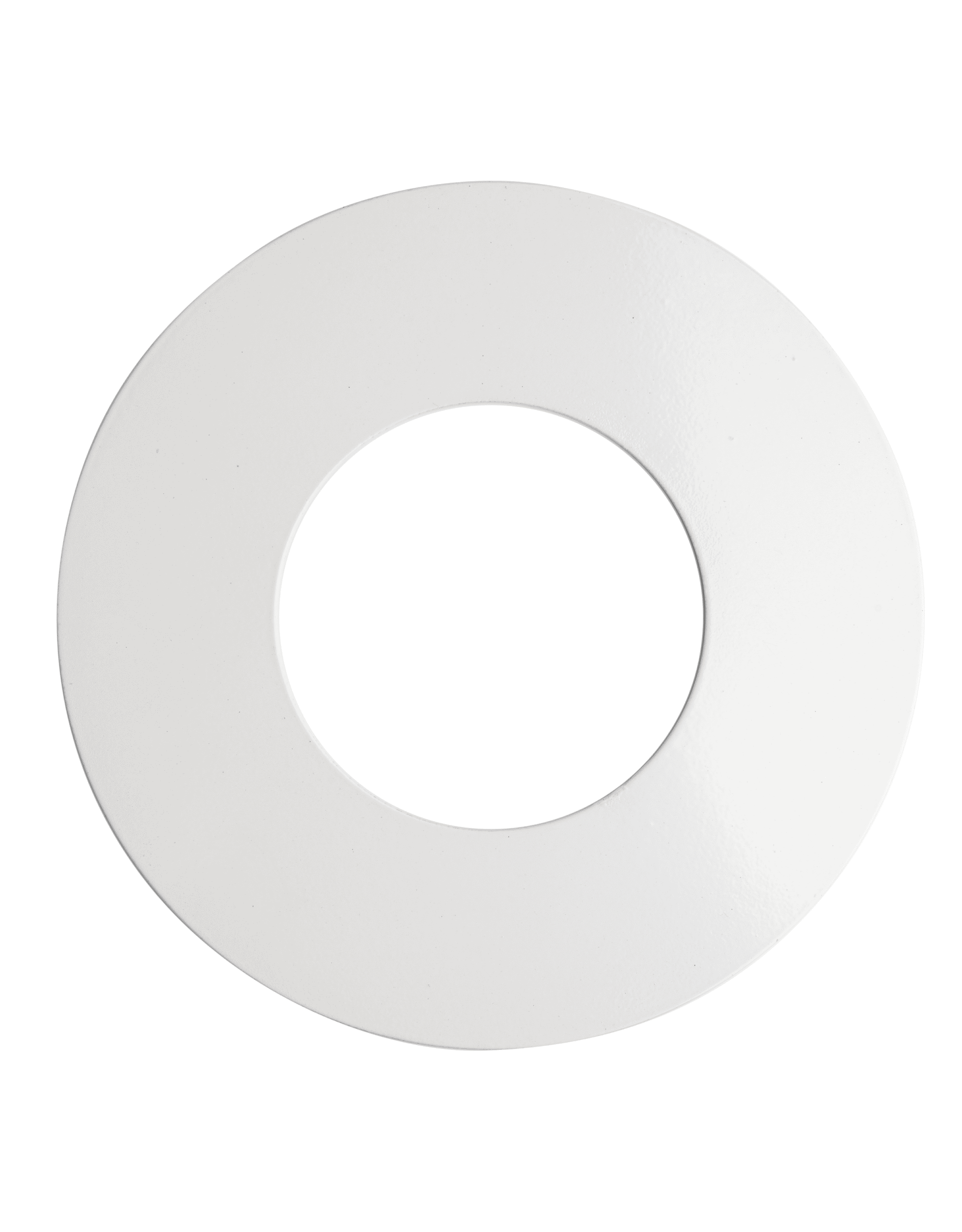 The Can Converter Ceiling Medallion for Recessed Can Light – Home Improvement Decorative Steel Flat Goof Ring & Cover Plate for 5" & 6" Cans, Small Ceiling Medallion for Chandeliers & Pendants, White