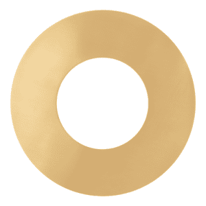 The Can Converter Ceiling Medallion for Recessed Can Light – Home Improvement Decorative Steel Flat Goof Ring & Cover Plate for 5" & 6" Cans, Small Ceiling Medallion for Chandeliers, Brushed Brass