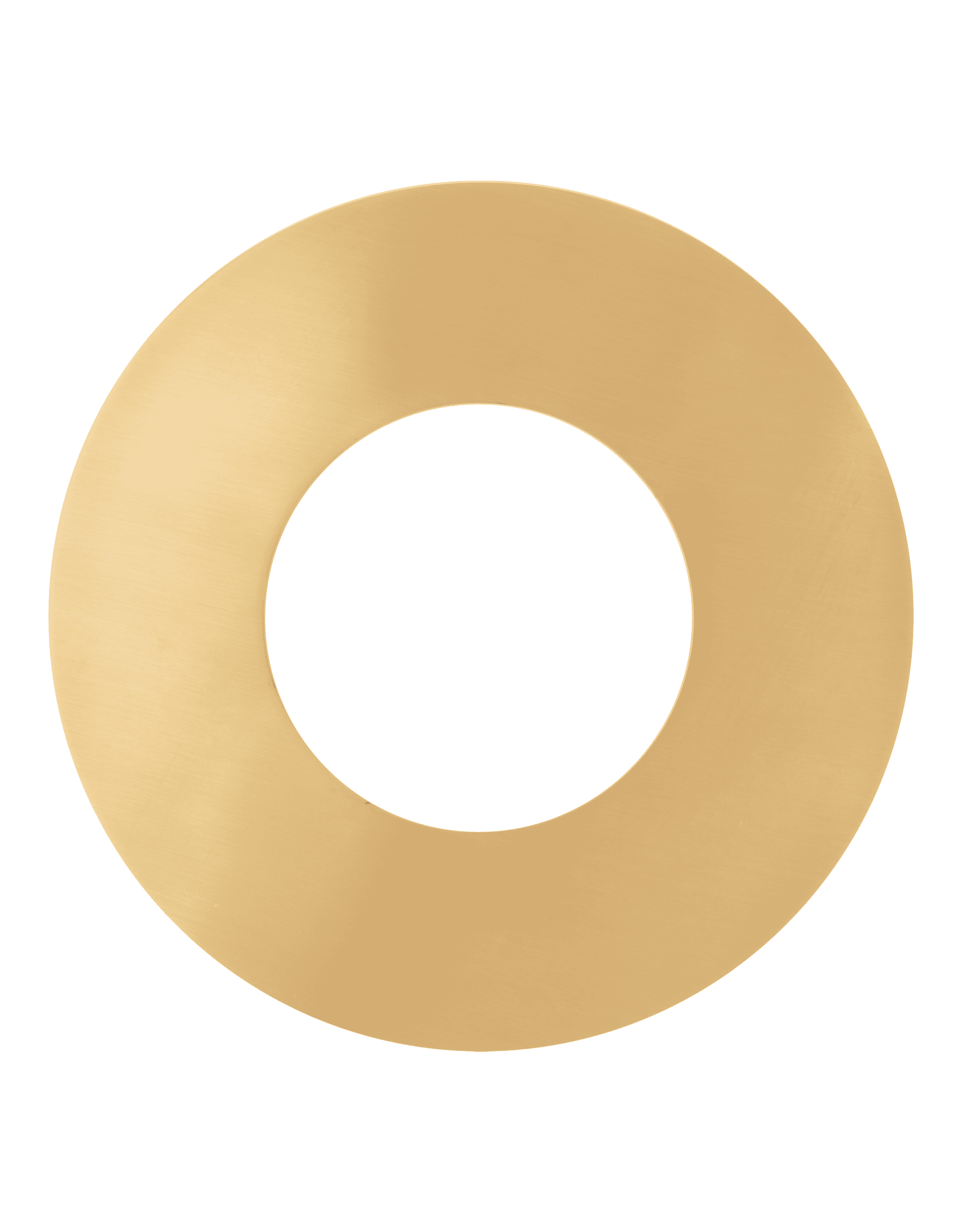 The Can Converter Ceiling Medallion for Recessed Can Light – Home Improvement Decorative Steel Flat Goof Ring & Cover Plate for 5" & 6" Cans, Small Ceiling Medallion for Chandeliers, Brushed Brass