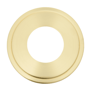 The Can Converter Ceiling Medallion for Recessed Can Light – Home Improvement Decorative Steel Goof Ring & Cover Plate for 4’’, 5’’ & 6″ Cans, Small Ceiling Medallion for Chandeliers, Brushed Brass