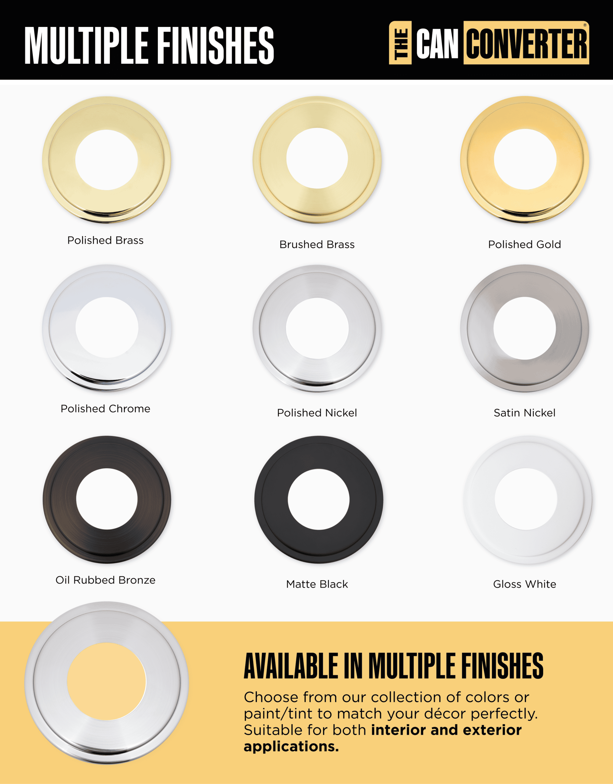 The Can Converter Ceiling Medallion for Recessed Can Light – Home Improvement Decorative Steel Goof Ring & Cover Plate for 4’’, 5’’ & 6″ Cans, Small Ceiling Medallion for Chandeliers, Polished Nickel - Image 5