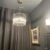 Pretty chandelier to upgrade the look.